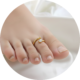 STONE TOE RING